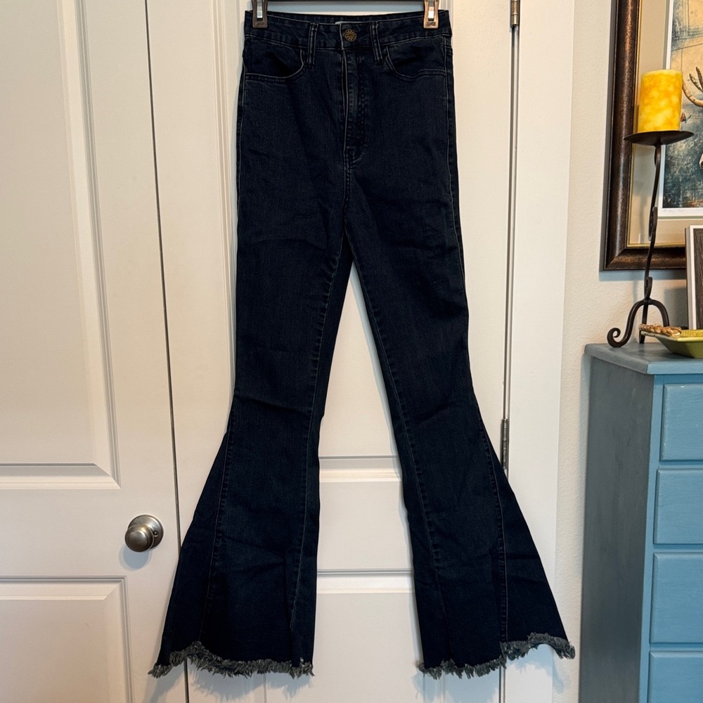 Mumu Blue Dark Blue Flared Women's Jeans size 28